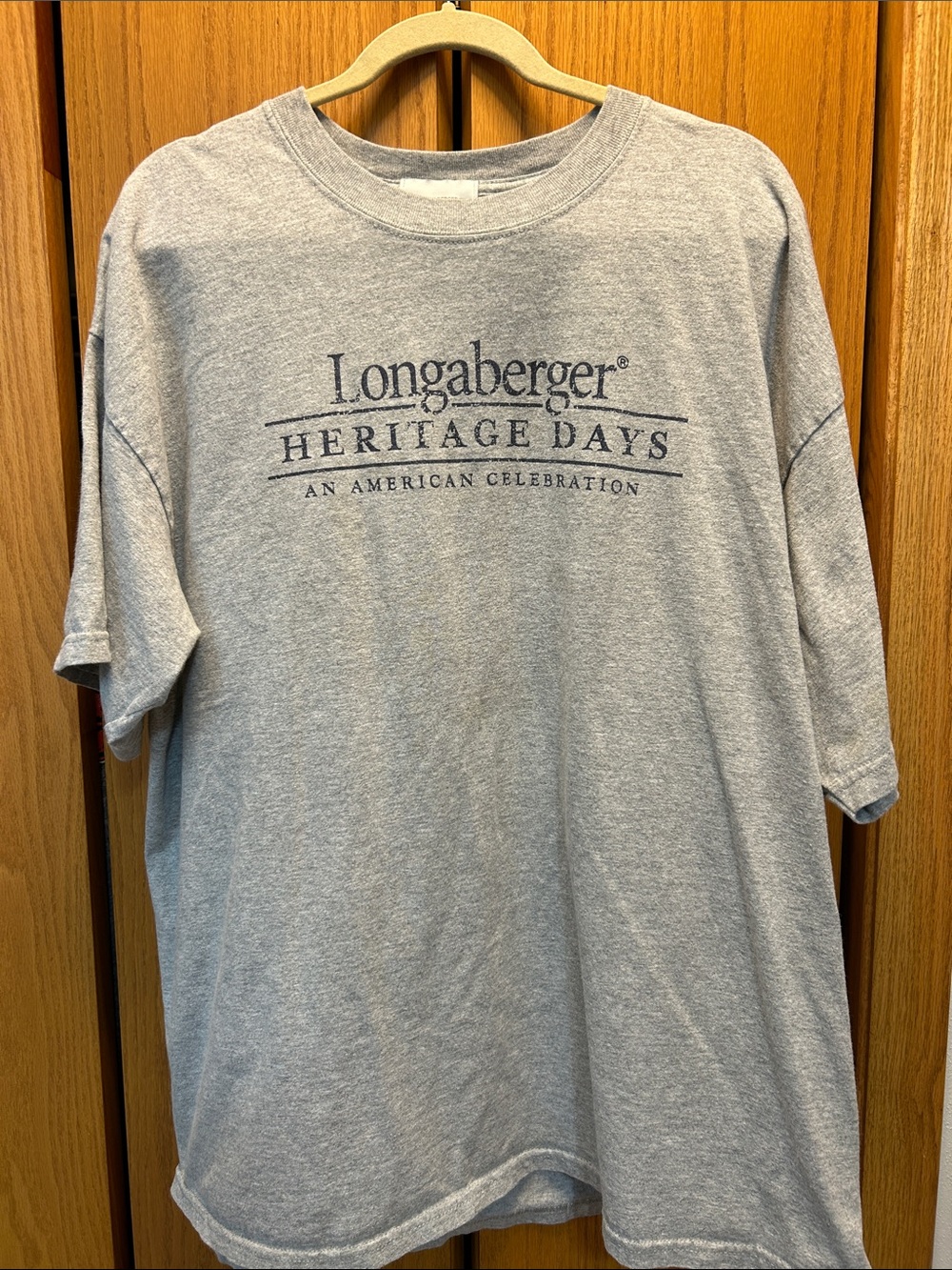 Longaberger Light Gray 'Heritage Days' Short Sleeve Tee